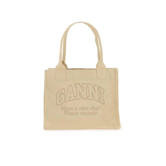 Ganni Handbags - Ganni Tote Bag With Embroidery